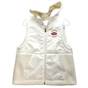 Auburn University Under Armour Vest Coldgear Hooded Full Zip Sherpa Fleece Sz Lg